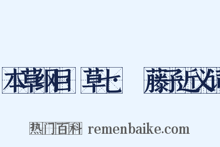 本草纲目·草七·榼藤子近义词是什么意思的图片